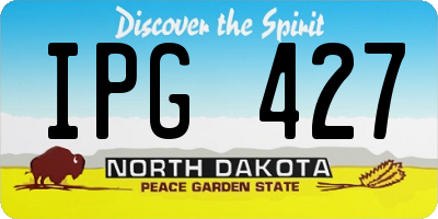 ND license plate IPG427