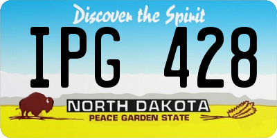 ND license plate IPG428