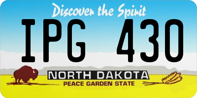 ND license plate IPG430