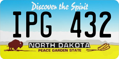 ND license plate IPG432