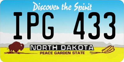 ND license plate IPG433
