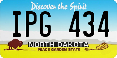 ND license plate IPG434