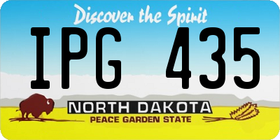 ND license plate IPG435