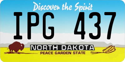 ND license plate IPG437