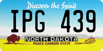 ND license plate IPG439