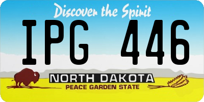 ND license plate IPG446