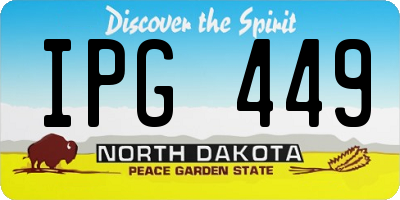 ND license plate IPG449