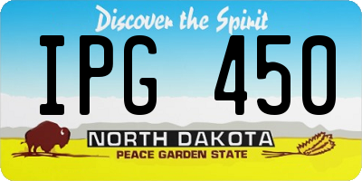 ND license plate IPG450