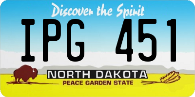 ND license plate IPG451