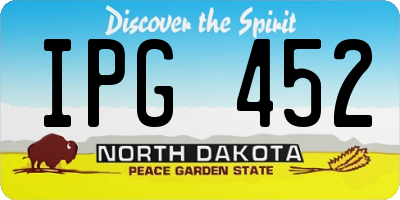 ND license plate IPG452