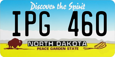 ND license plate IPG460