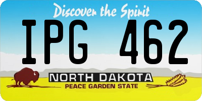 ND license plate IPG462