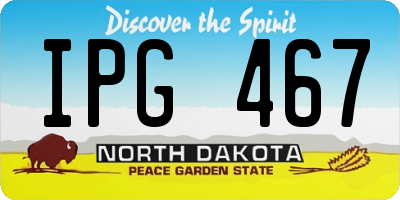 ND license plate IPG467