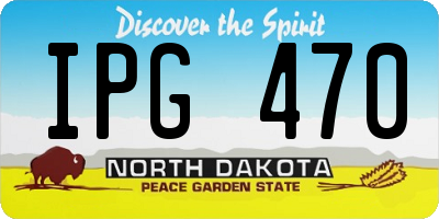 ND license plate IPG470