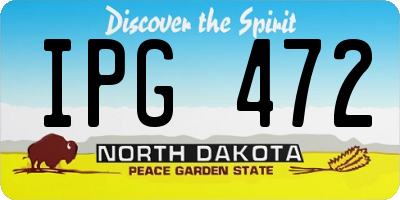 ND license plate IPG472