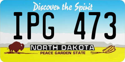 ND license plate IPG473