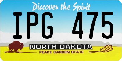 ND license plate IPG475