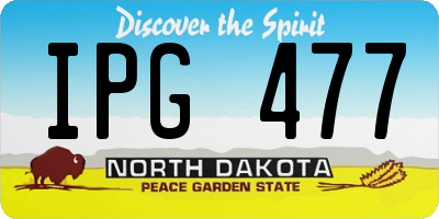 ND license plate IPG477
