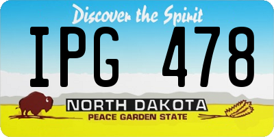 ND license plate IPG478