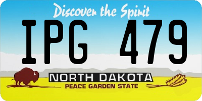 ND license plate IPG479