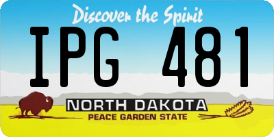 ND license plate IPG481