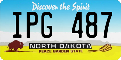 ND license plate IPG487