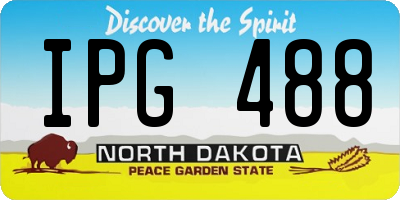 ND license plate IPG488
