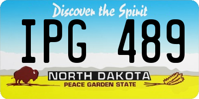 ND license plate IPG489