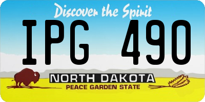 ND license plate IPG490