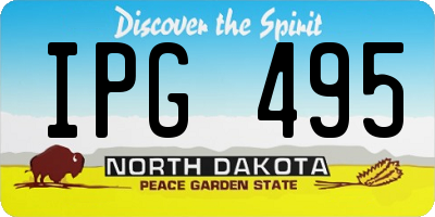 ND license plate IPG495