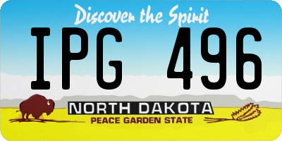 ND license plate IPG496