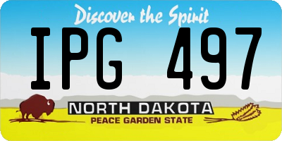 ND license plate IPG497