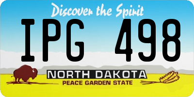 ND license plate IPG498