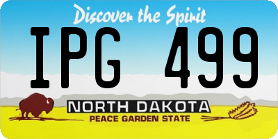 ND license plate IPG499