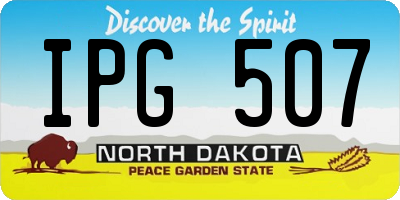 ND license plate IPG507