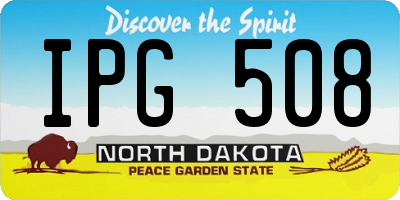 ND license plate IPG508