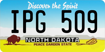 ND license plate IPG509