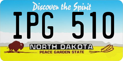ND license plate IPG510