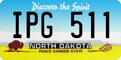 ND license plate IPG511