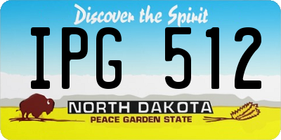 ND license plate IPG512