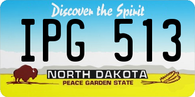 ND license plate IPG513
