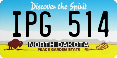 ND license plate IPG514