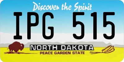ND license plate IPG515