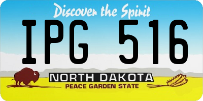 ND license plate IPG516