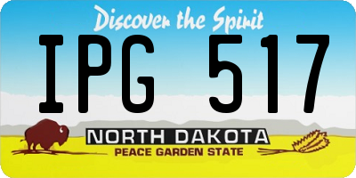 ND license plate IPG517