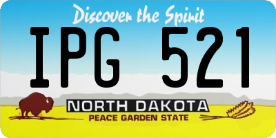 ND license plate IPG521