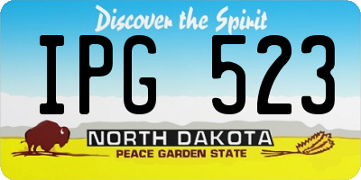 ND license plate IPG523