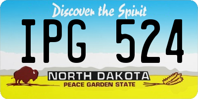 ND license plate IPG524