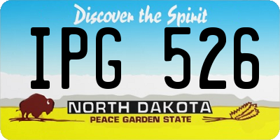 ND license plate IPG526