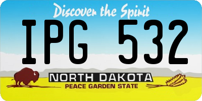 ND license plate IPG532